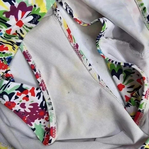 Floral Print Swimwear Swimsuit Bikini Bottom Size 3XL - Picture 3 of 3